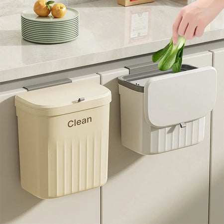 Transforme Sua Cozinha: Lixeira Compacta e Estilosa, Suspensa ou de Apoio, com Tampa Anti-Odor